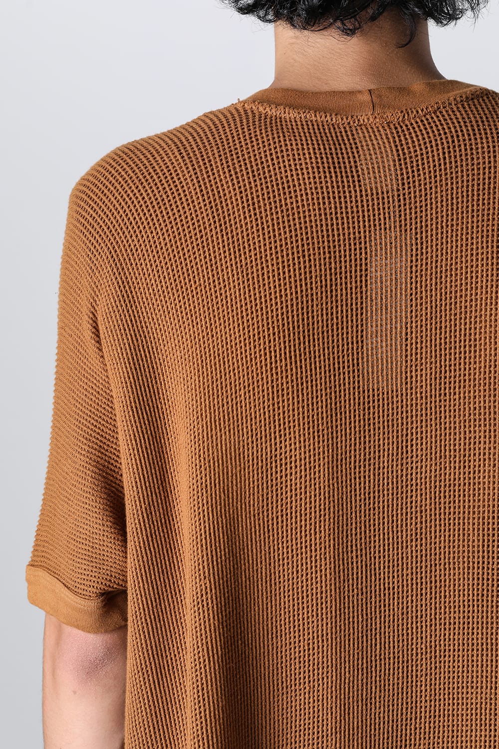 BACIC MESH TEE Cotton Mesh COPPER BROWN