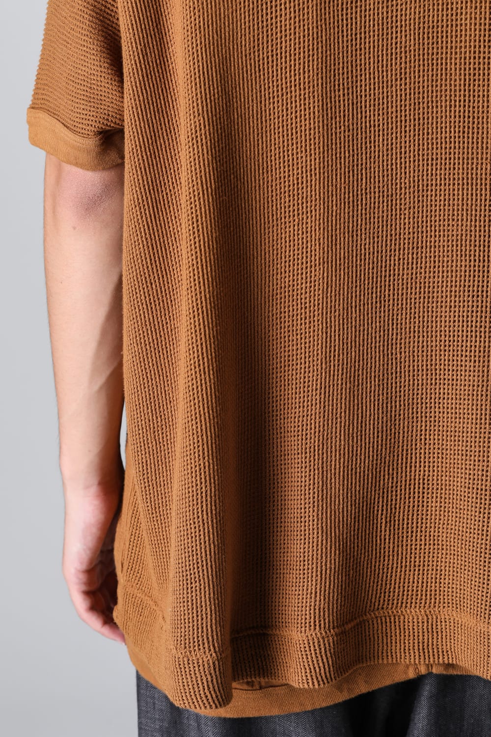 BACIC MESH TEE Cotton Mesh COPPER BROWN