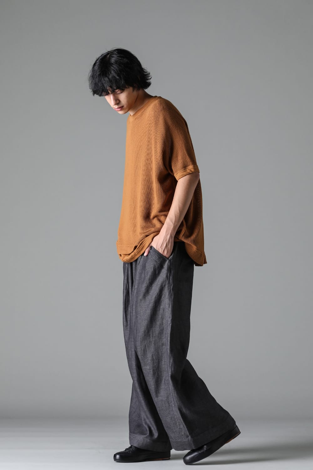 ベーシックTee コットンメッシュ COPPER BROWN