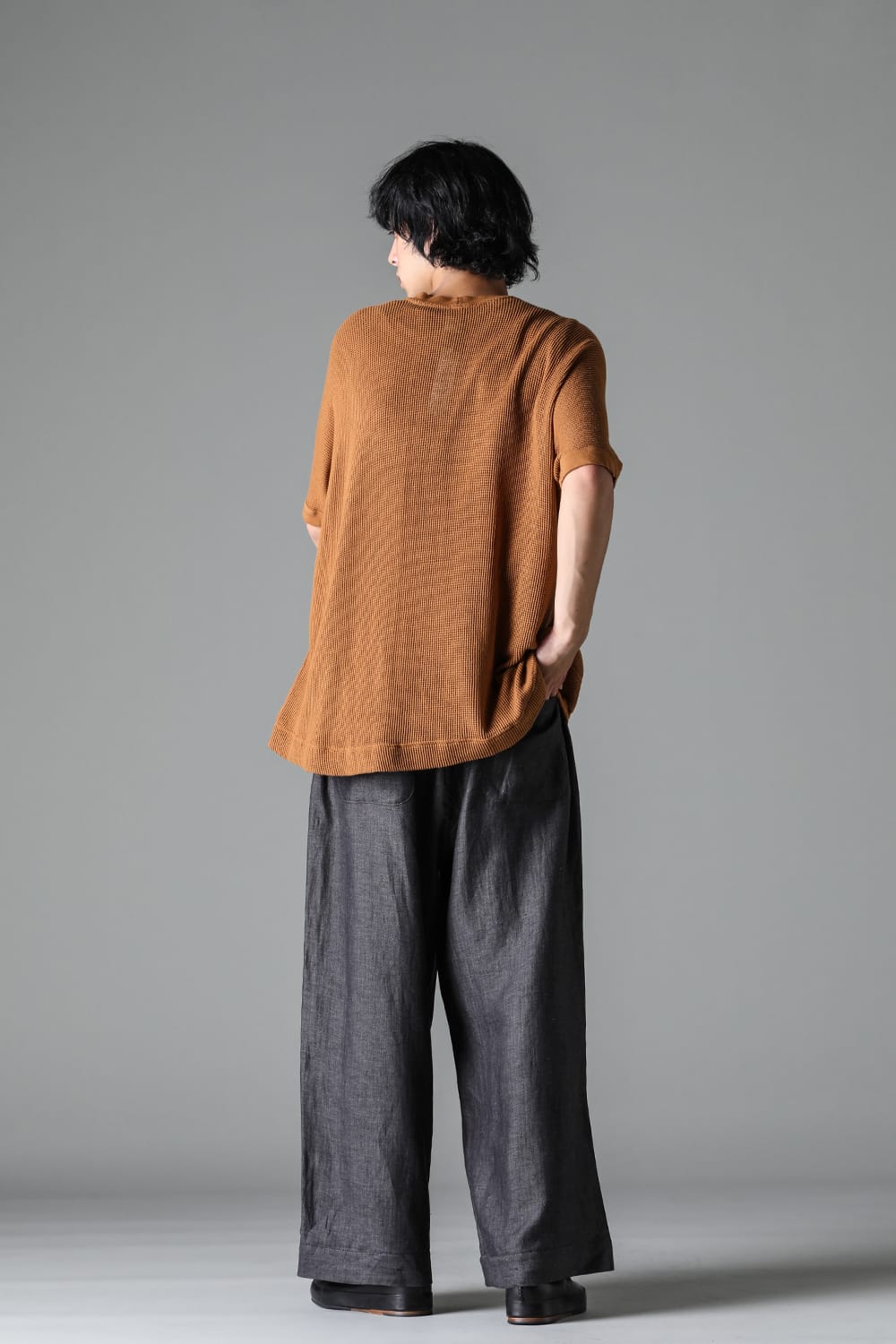 BACIC MESH TEE Cotton Mesh COPPER BROWN