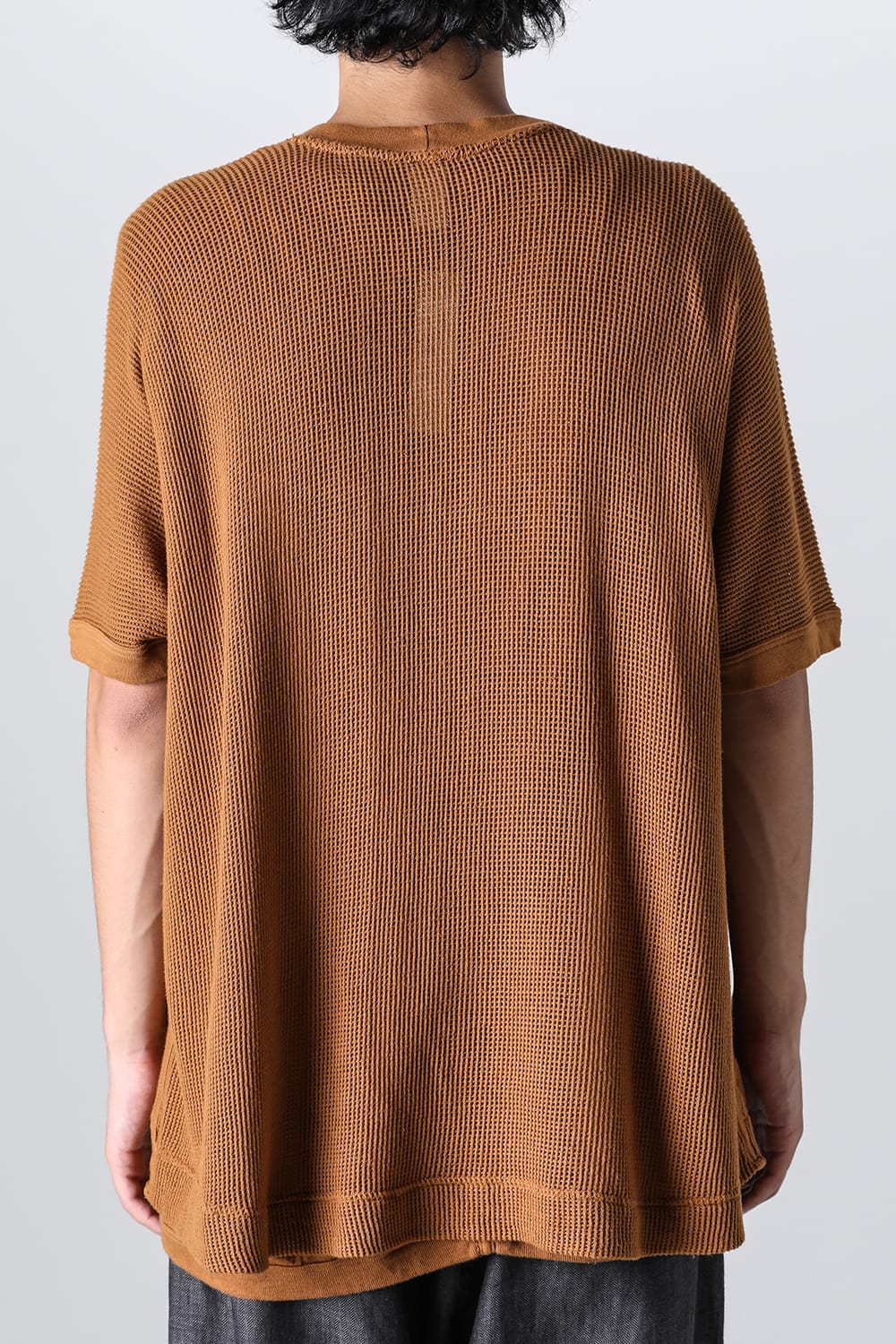 BACIC MESH TEE Cotton Mesh COPPER BROWN