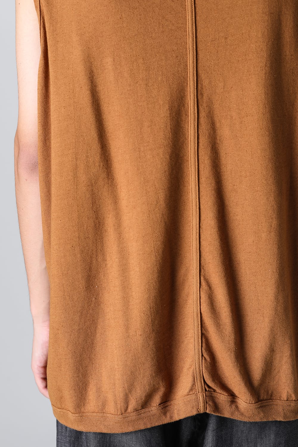 SLEEVELESS TEE Cotton Hemp Jersey COPPER BROWN