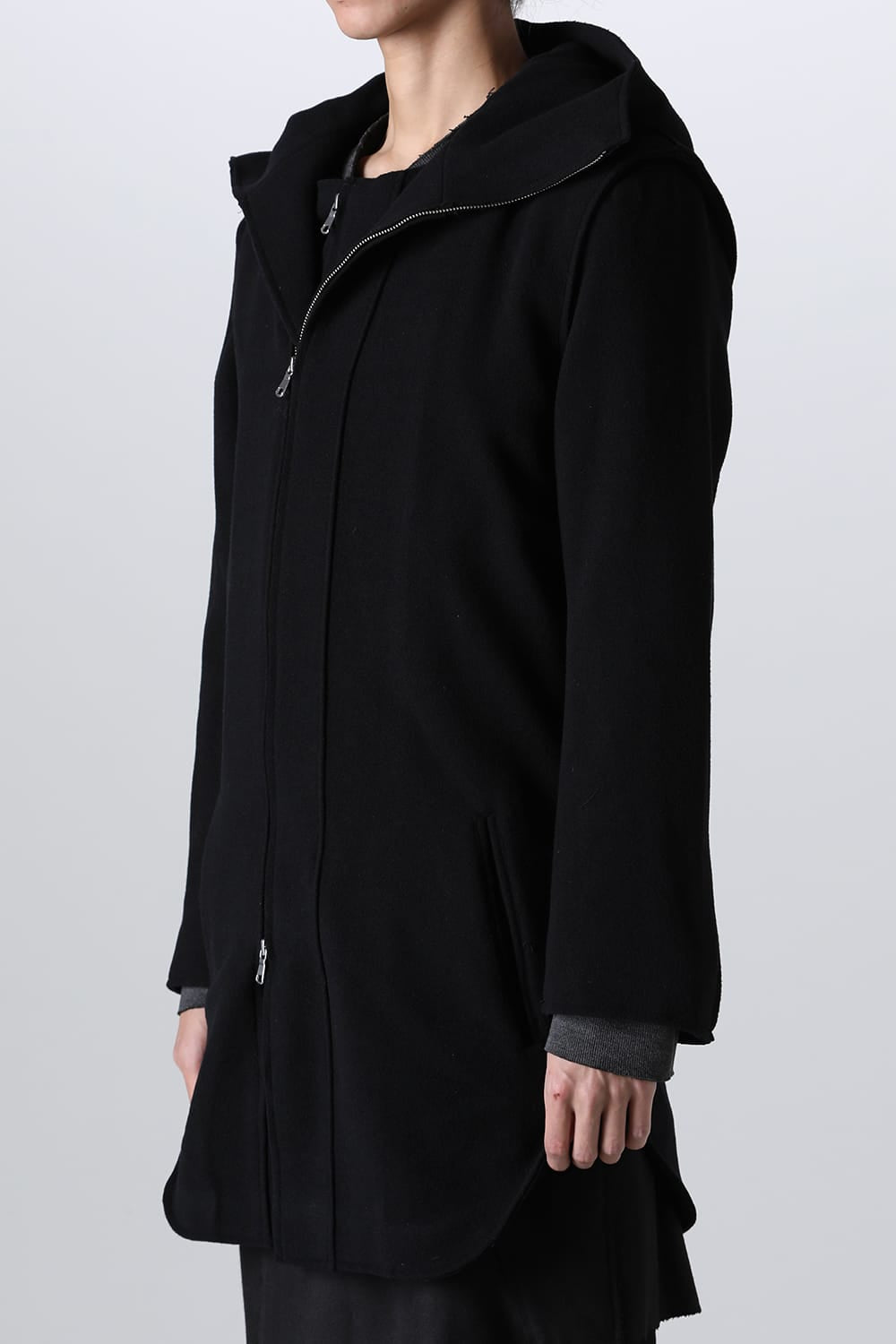 Convertible Rider-Sleeveless Coat Black