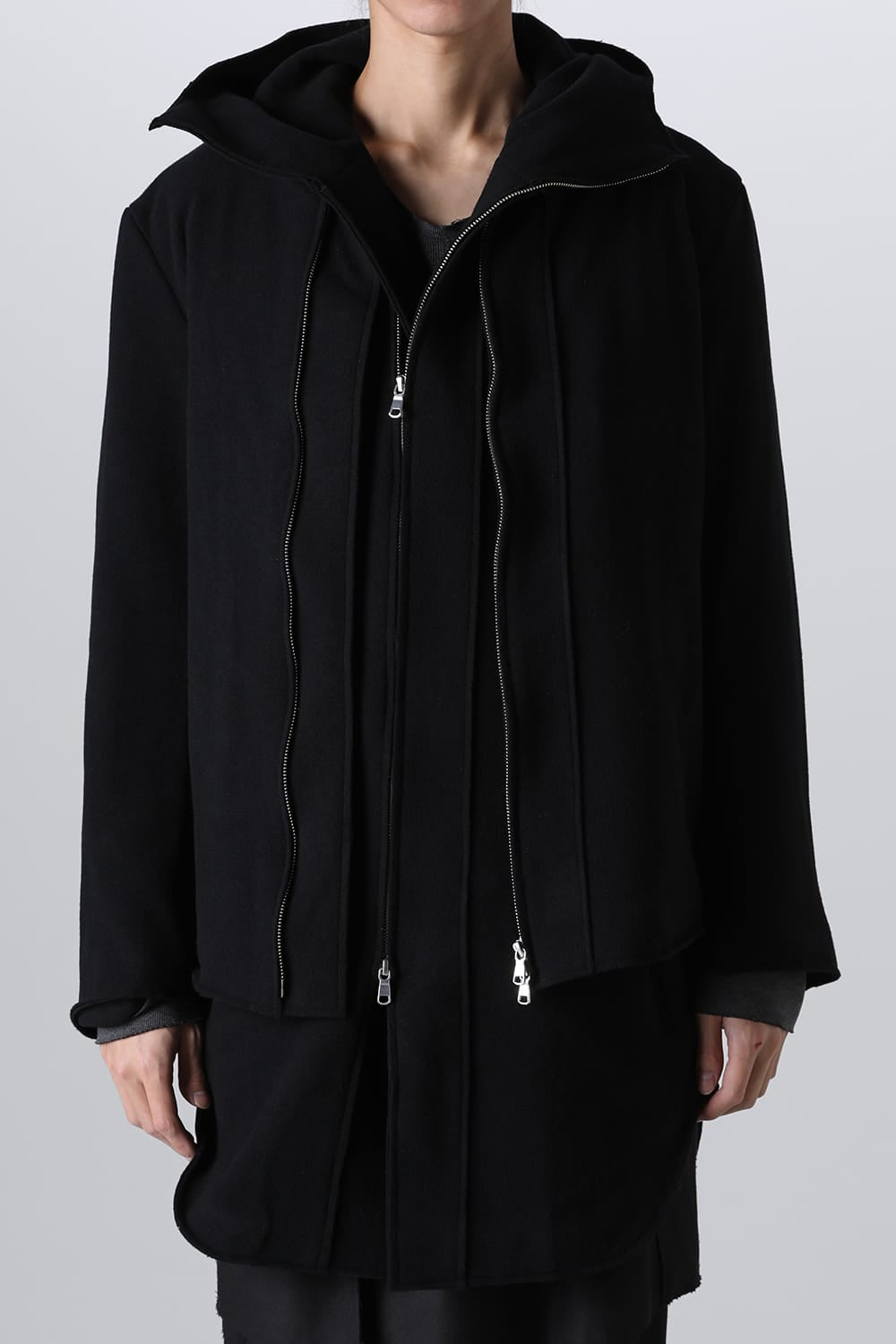 Convertible Rider-Sleeveless Coat Black