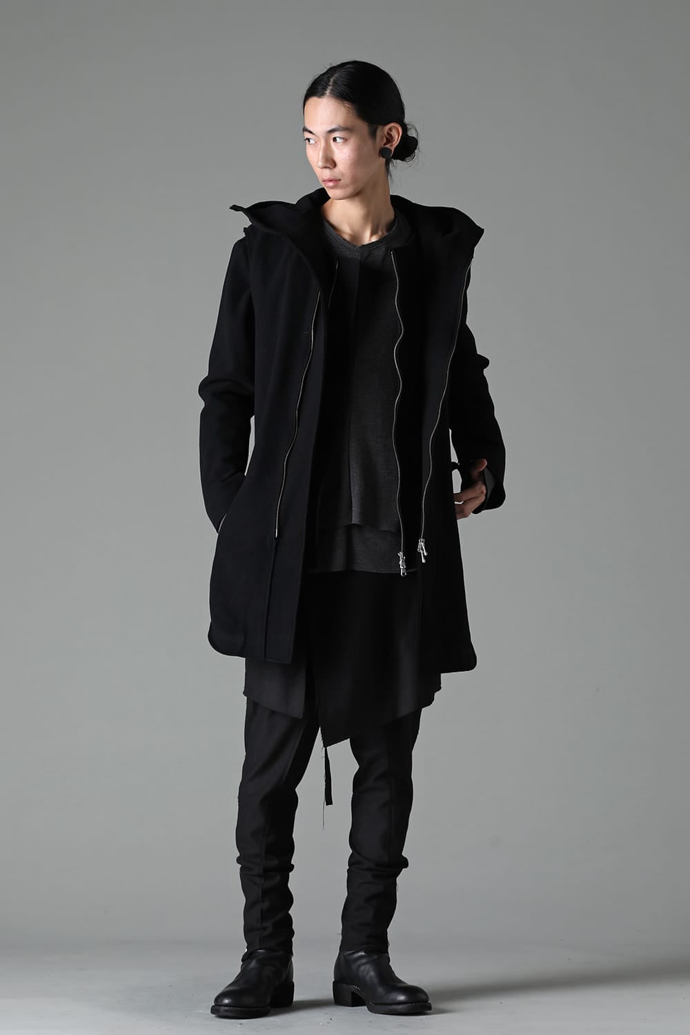 Convertible Rider-Sleeveless Coat Black