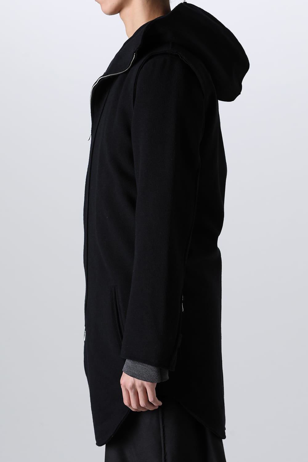 Convertible Rider-Sleeveless Coat Black