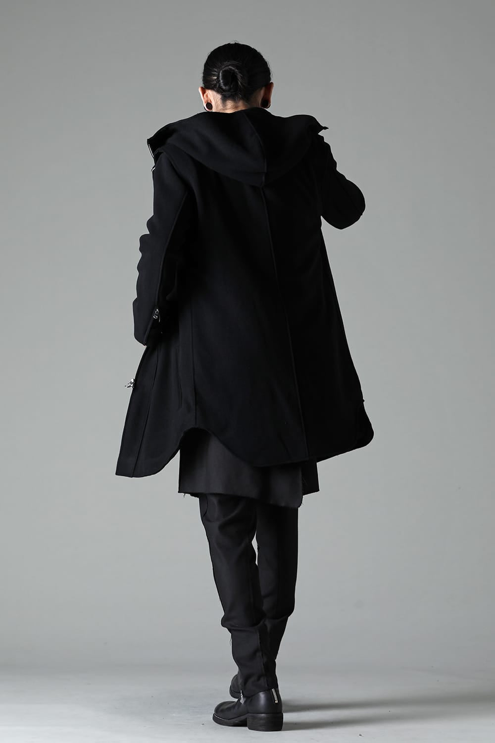 Convertible Rider-Sleeveless Coat Black