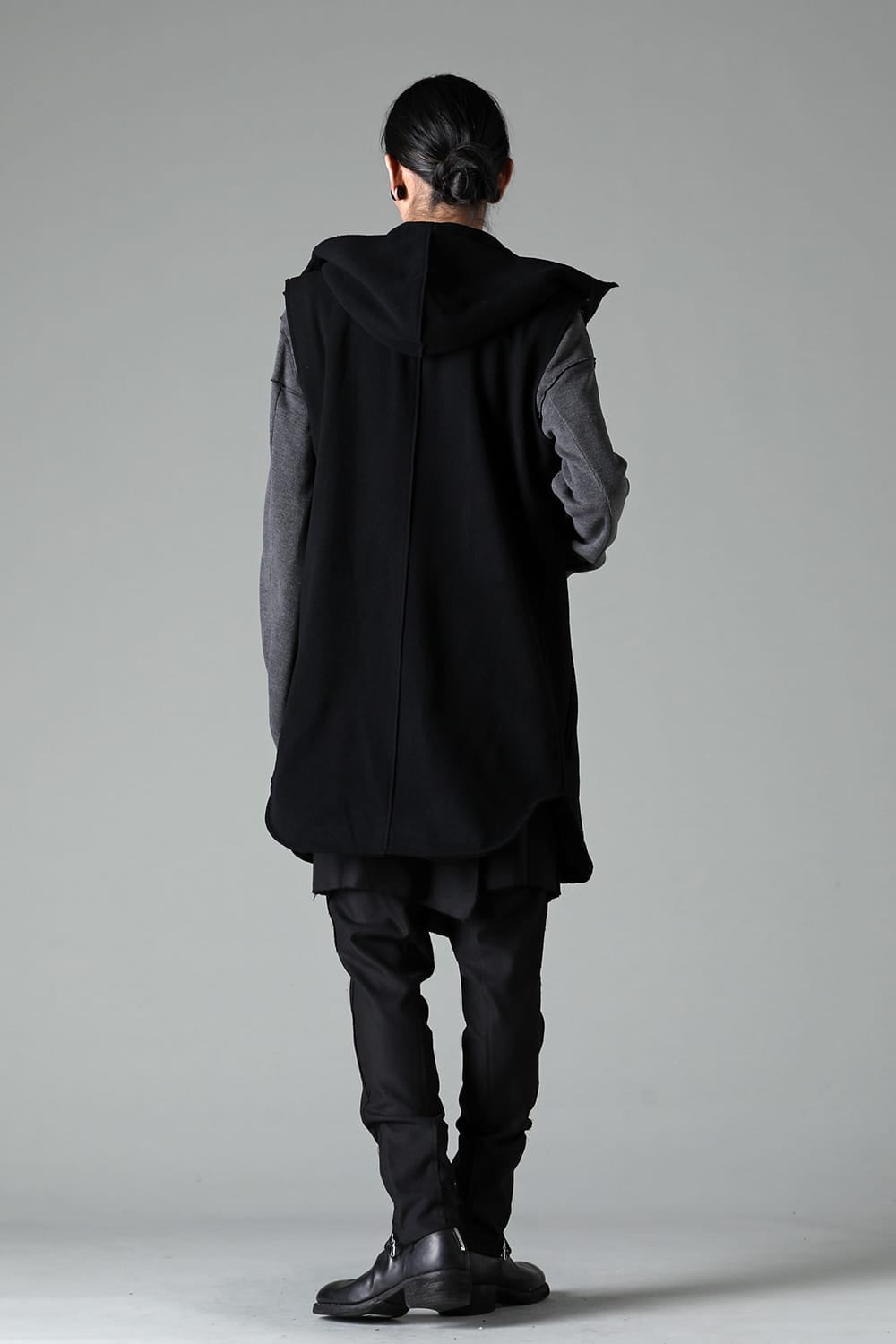 Convertible Rider-Sleeveless Coat Black