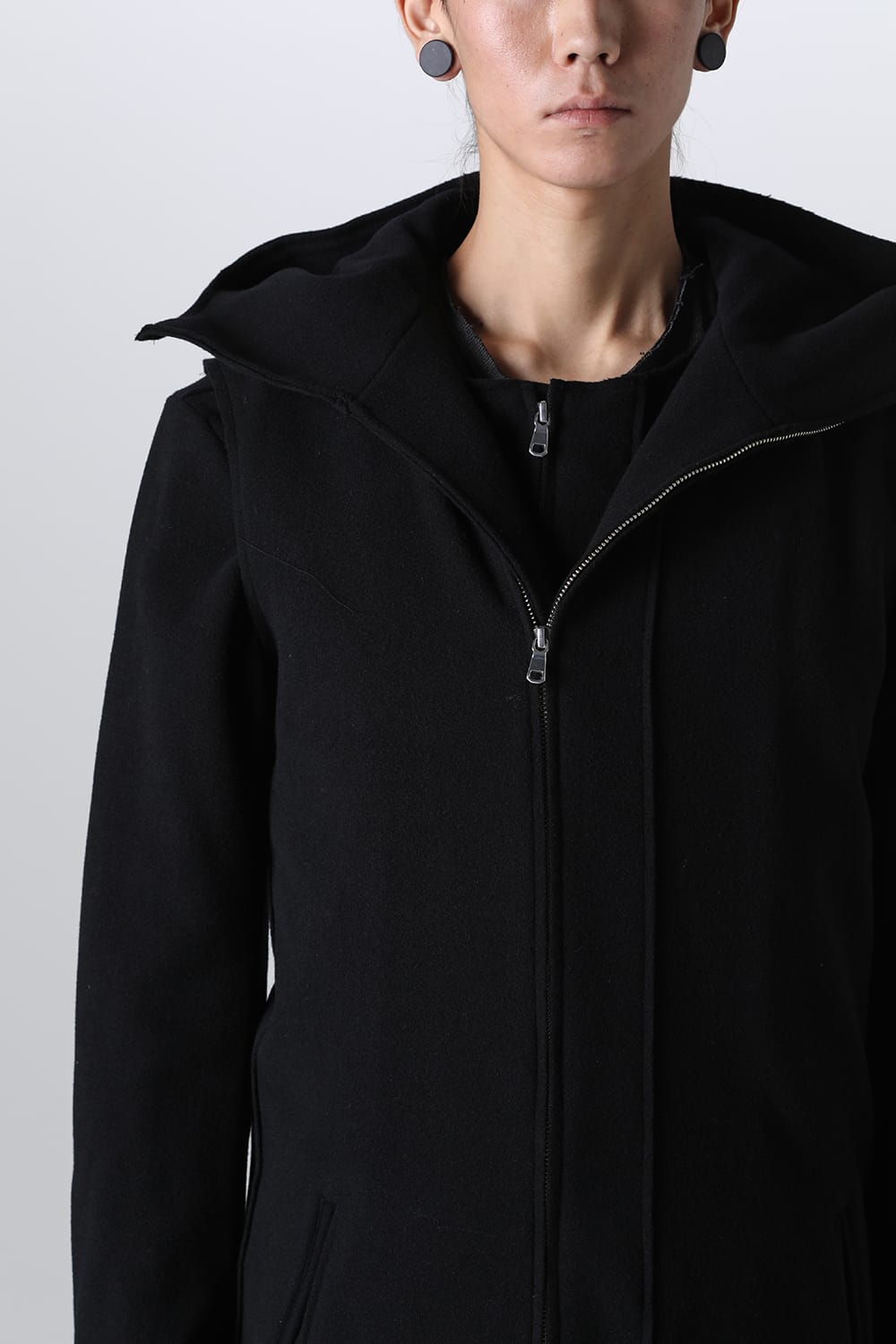 Convertible Rider-Sleeveless Coat Black