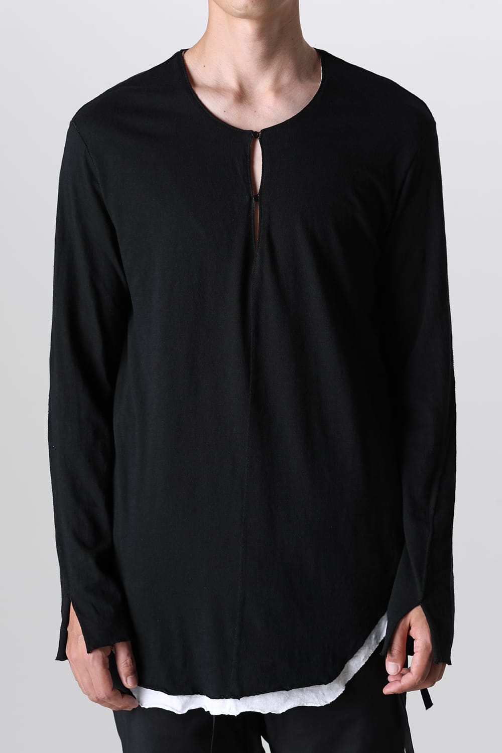 LAYERED TUNIC CUTSEW Black/White