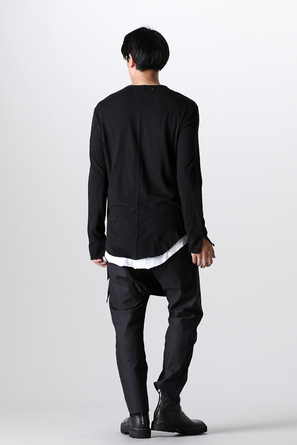 LAYERED TUNIC CUTSEW Black/White