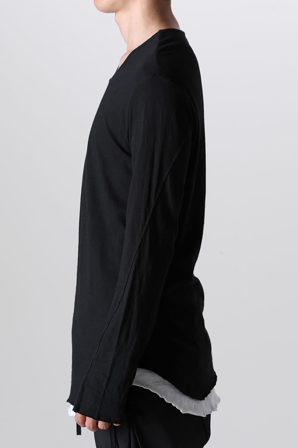 LAYERED TUNIC CUTSEW Black/White