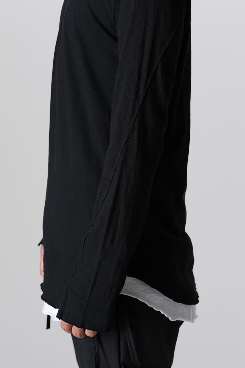 LAYERED TUNIC CUTSEW Black/White