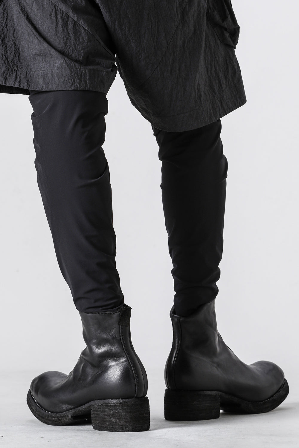 Front Zip Double Sole Boots  - Horse Full Grain Leather