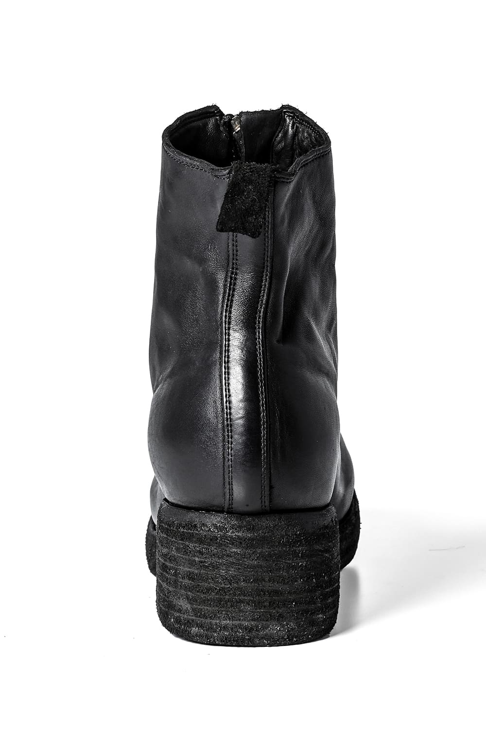 Front Zip Double Sole Boots  - Horse Full Grain Leather