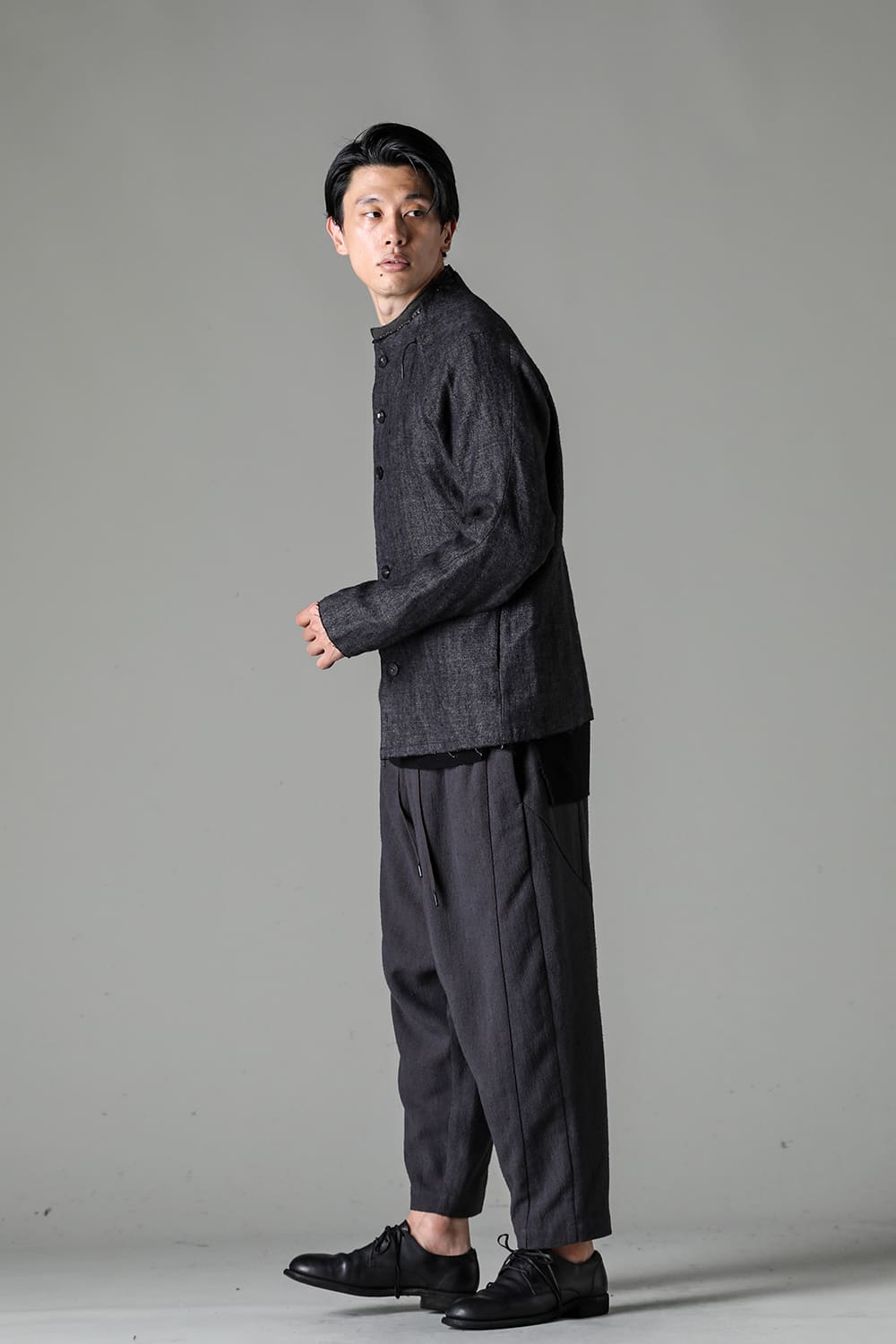 ドロップクロッチパンツ シルク/リネン