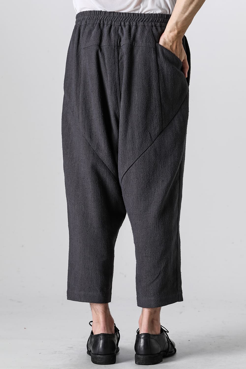ドロップクロッチパンツ シルク/リネン