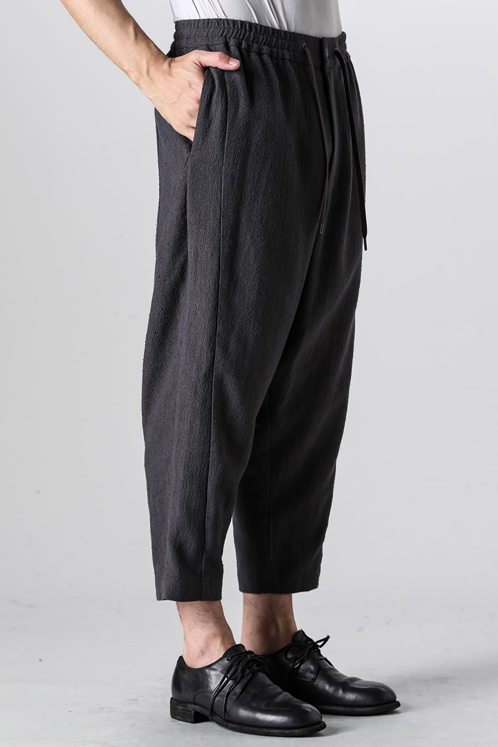 ドロップクロッチパンツ シルク/リネン