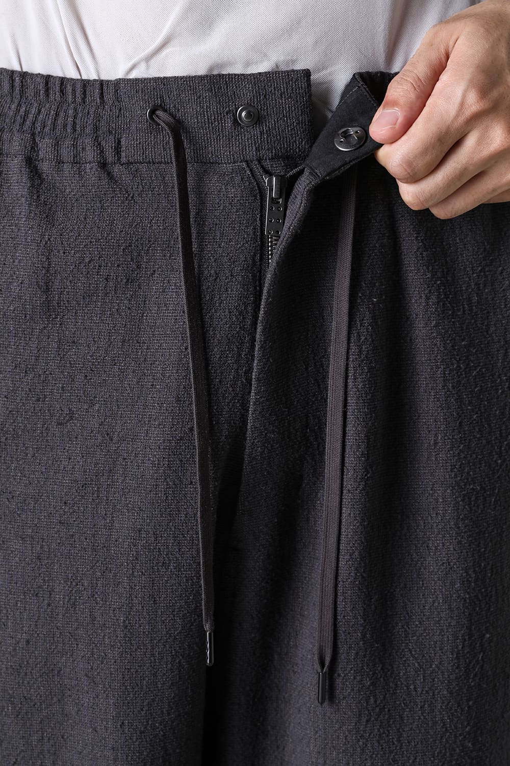 ドロップクロッチパンツ シルク/リネン