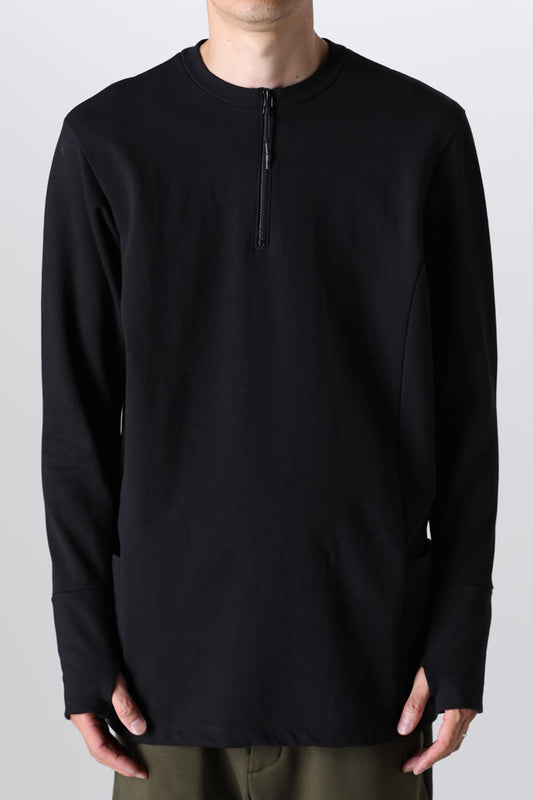 Henry Zip Up Jersey Black