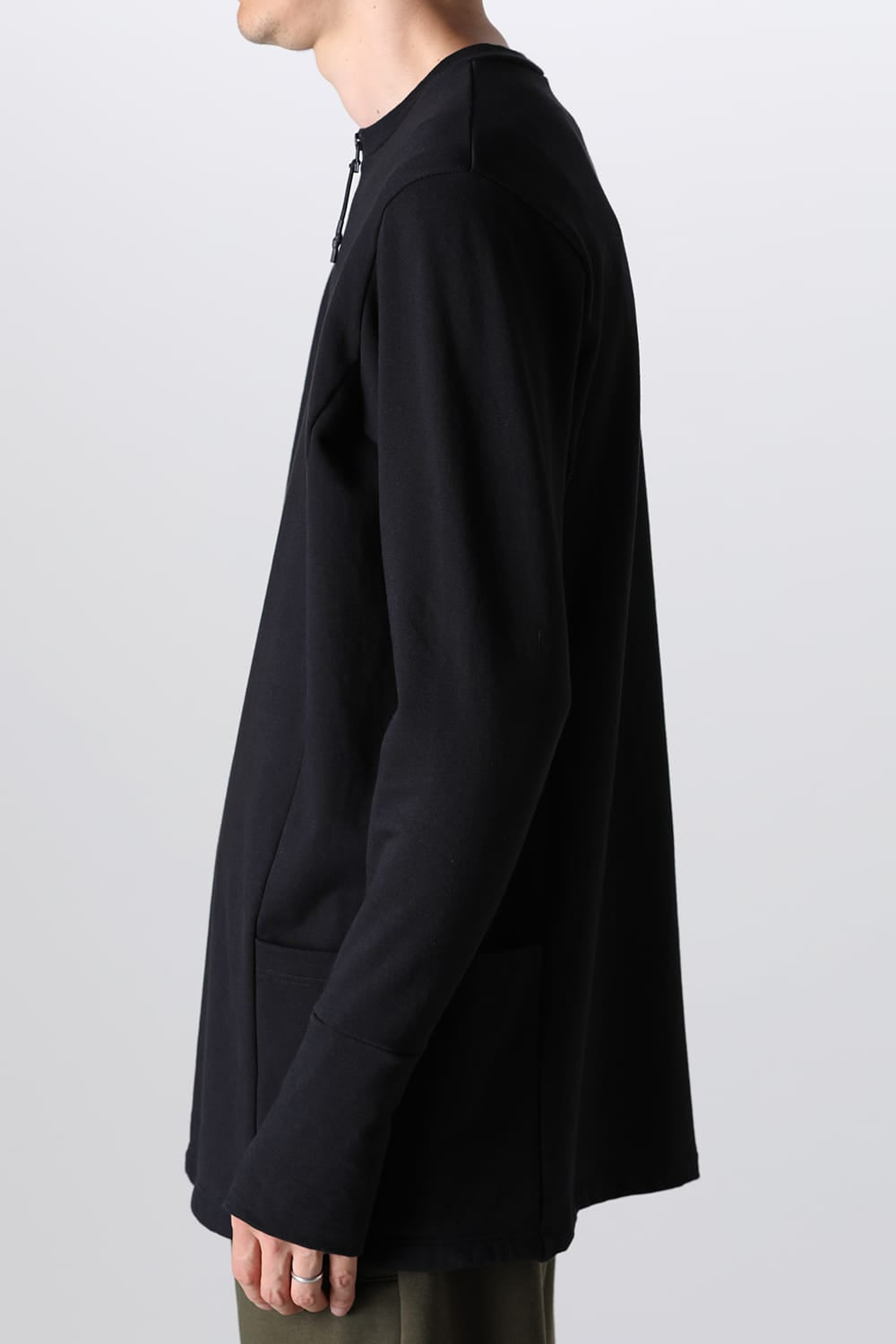 Henry Zip Up Jersey Black