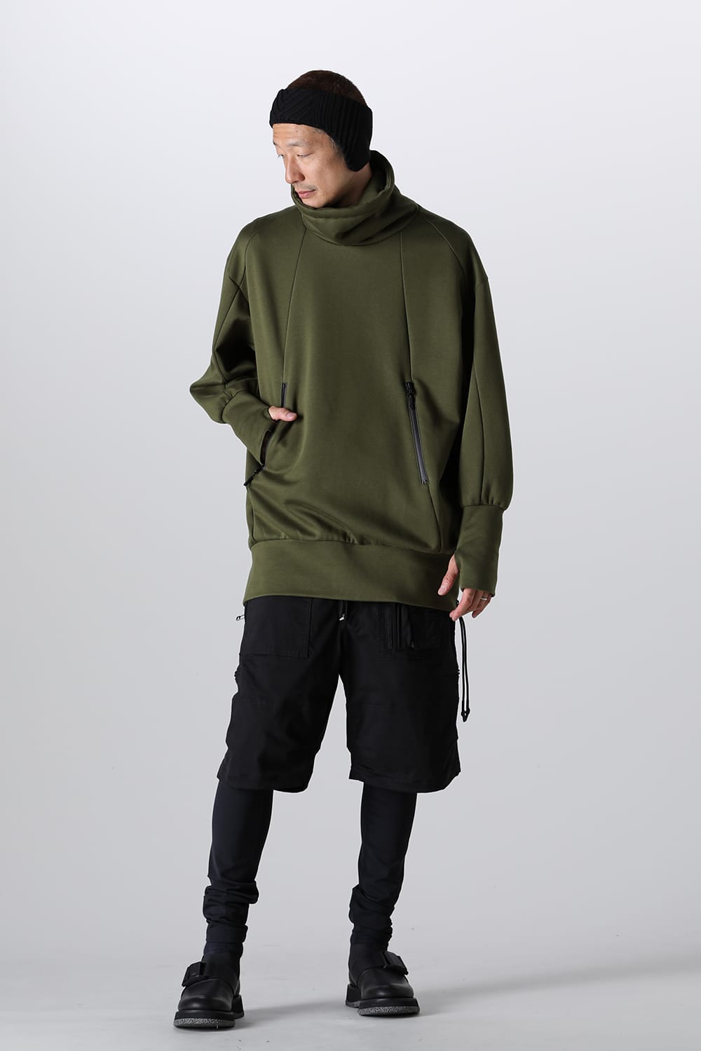 ライン プルオーバージャージー カーキ