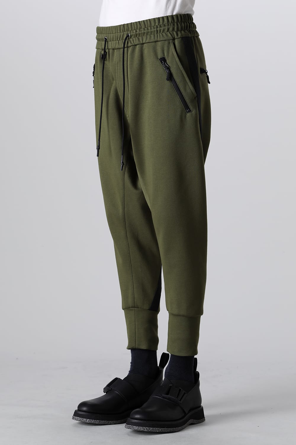 ライン ジャージーパンツ カーキ