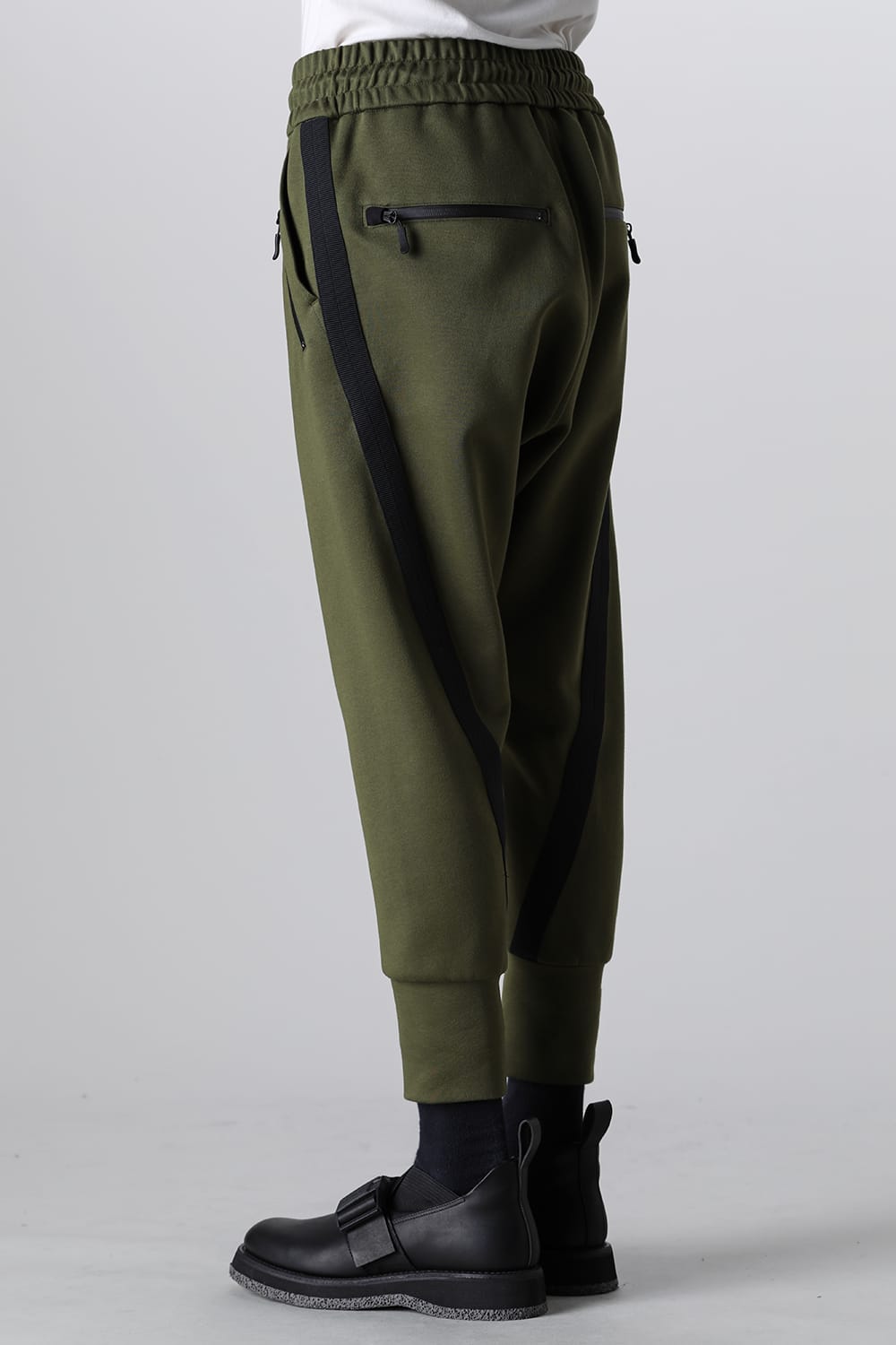 ライン ジャージーパンツ カーキ