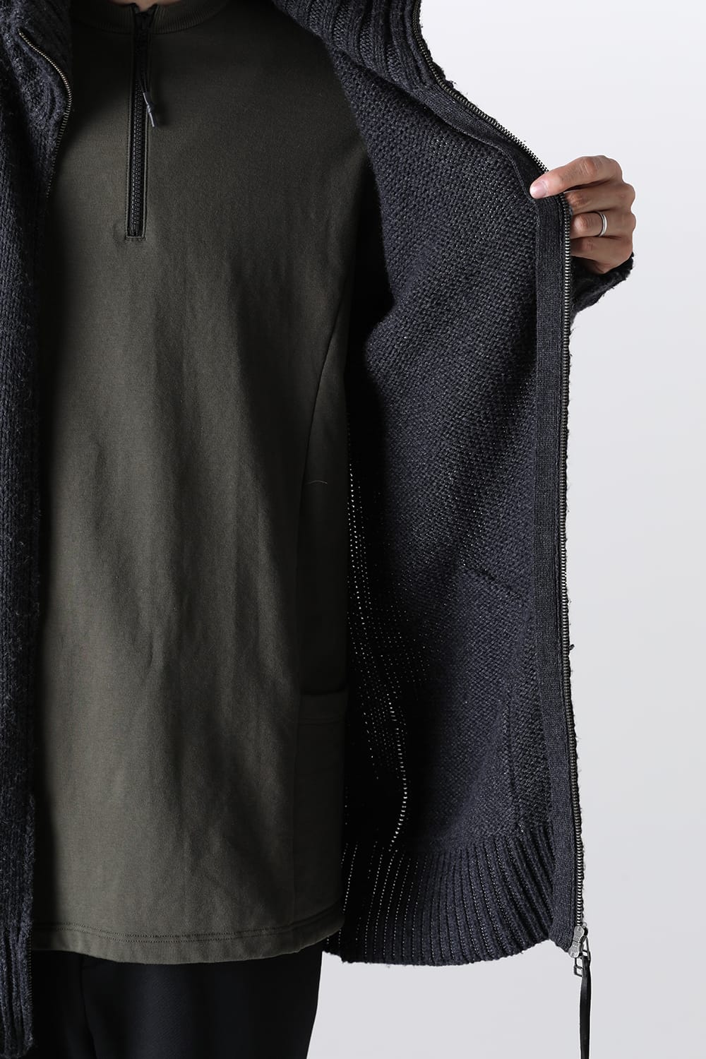 ドライバーズニット チャコールグレー