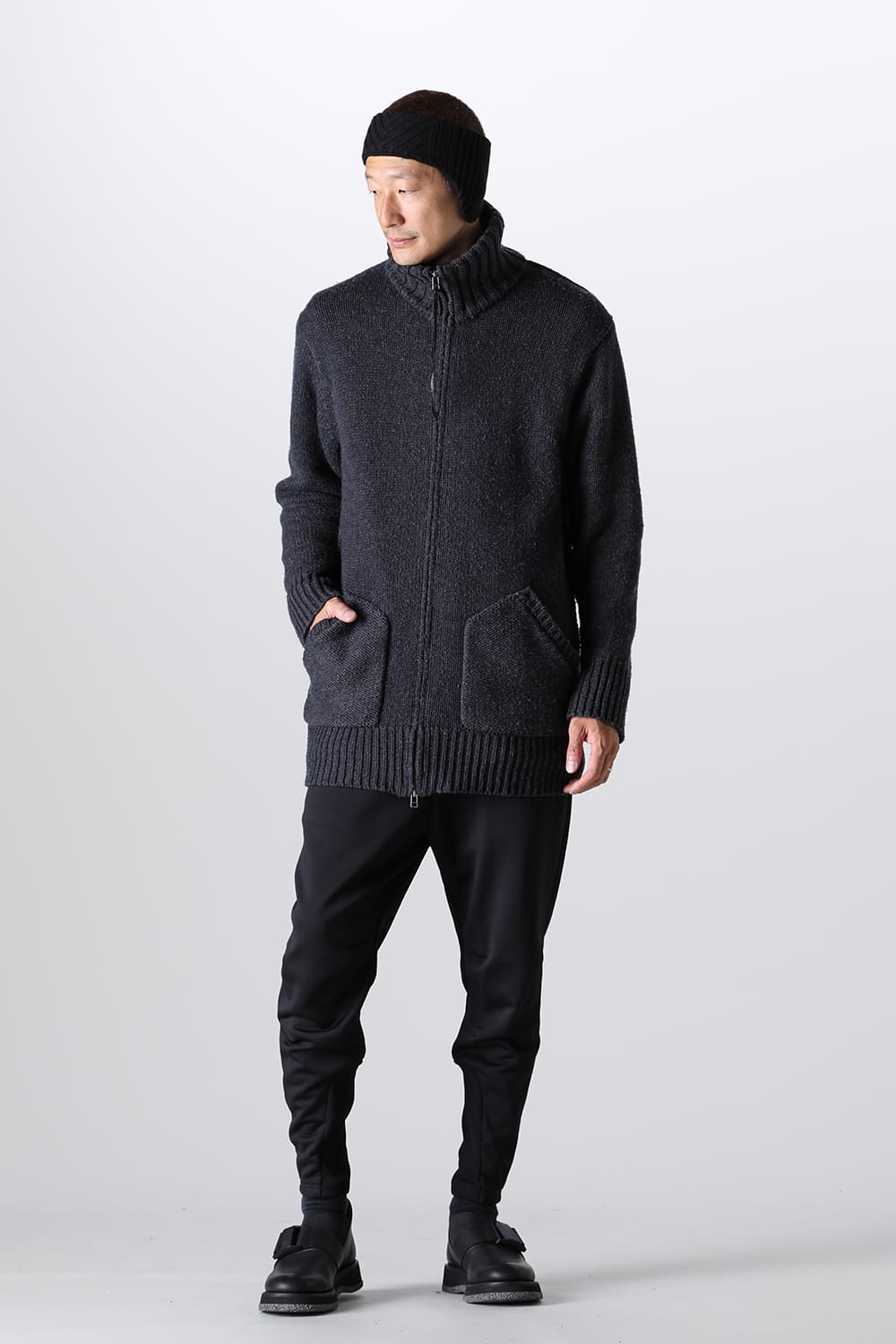 ドライバーズニット チャコールグレー