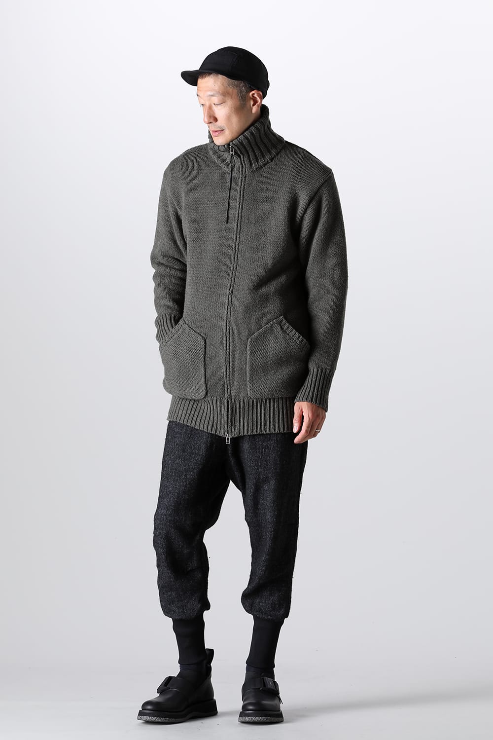 ドライバーズニット カーキ