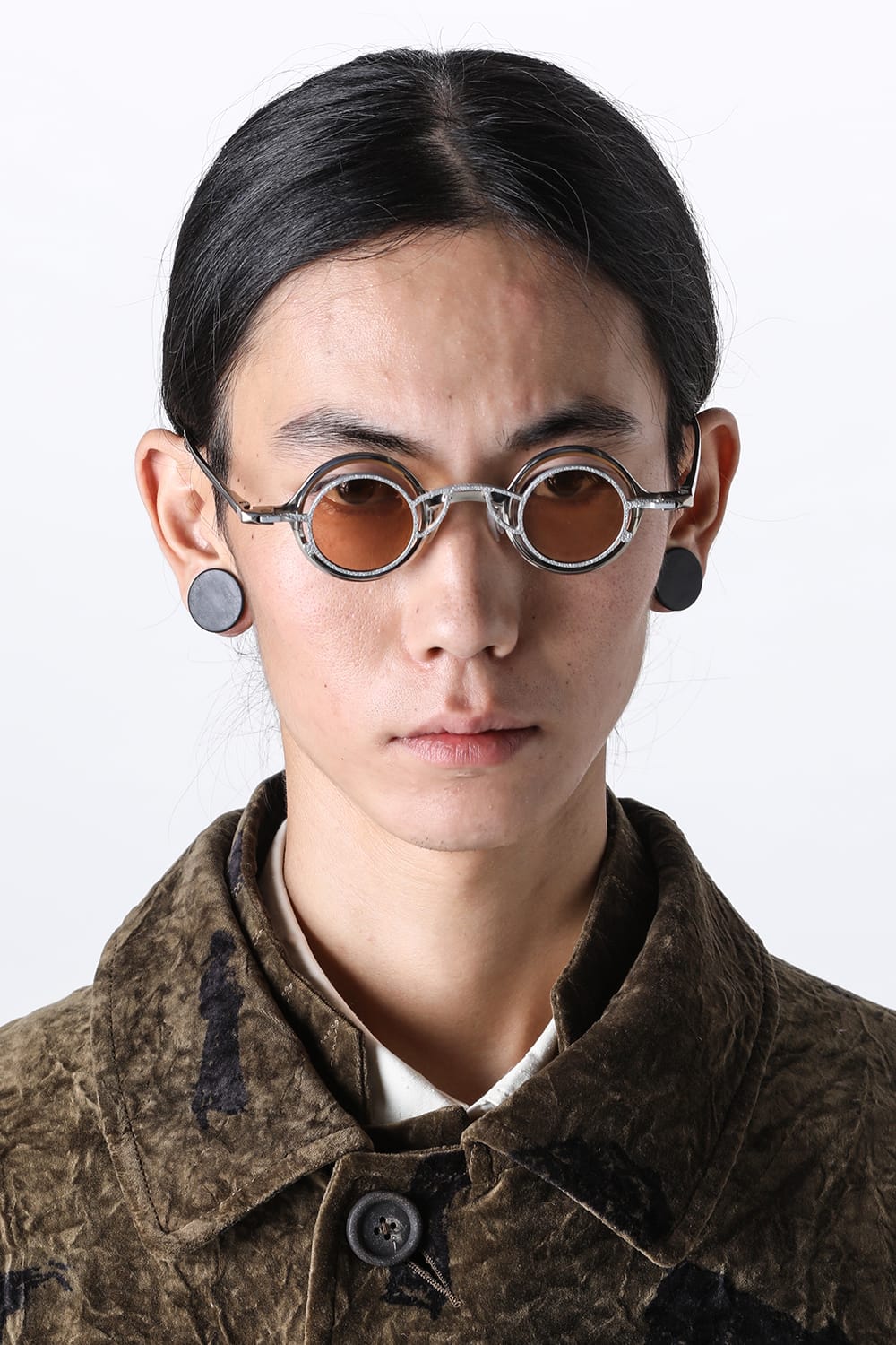 ZIGGY CHEN x RIGARDS collaboration RG1911TI Mad Scientist / Polished silver (frame) x silver (clip) salmon (lenses)