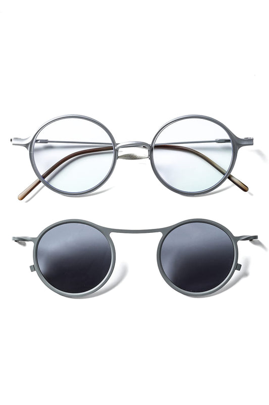 RIGARDS x The Viridi-anne collaboration sunglasses - RG2001TVA Gray + Gray / Clear + D.Gray Lens / Matte