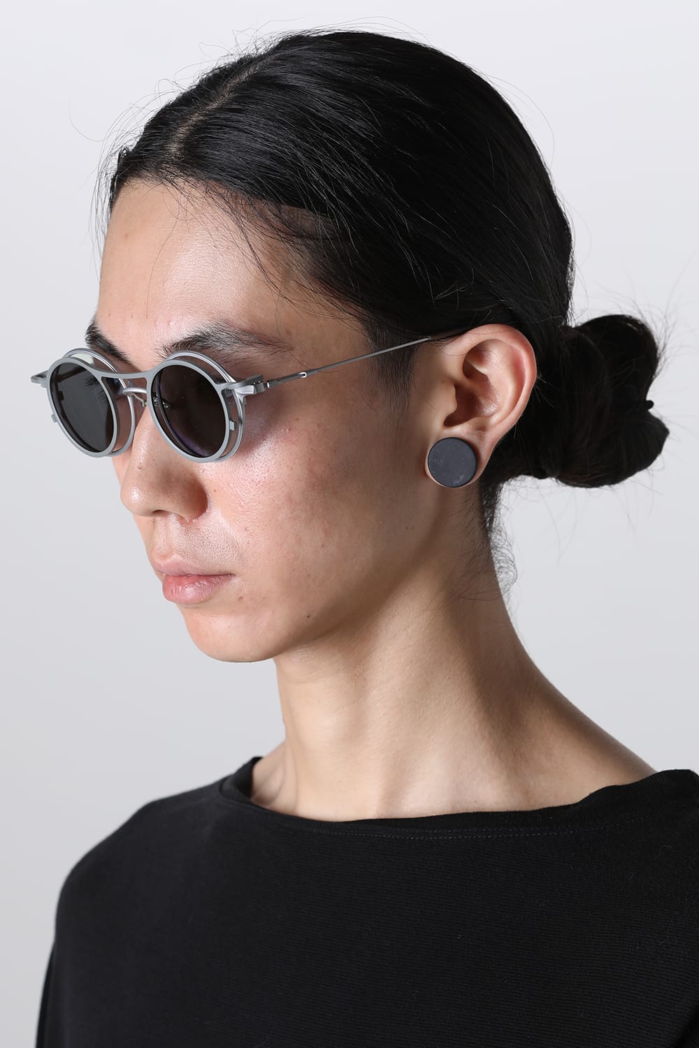 RIGARDS x The Viridi-anne collaboration sunglasses - RG2001TVA Gray + Gray / Clear + D.Gray Lens / Matte