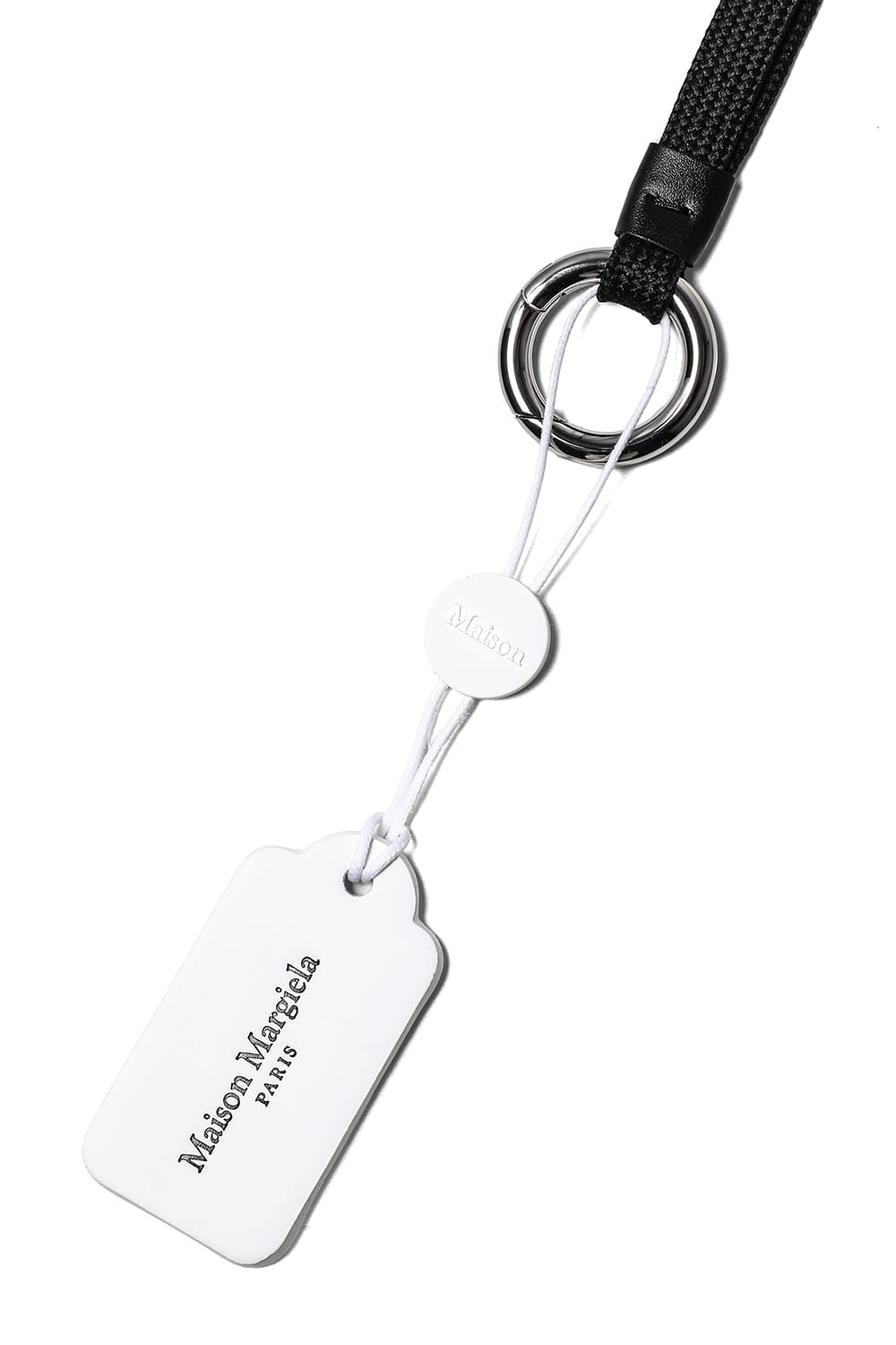 Tag Key Ring With Lace White