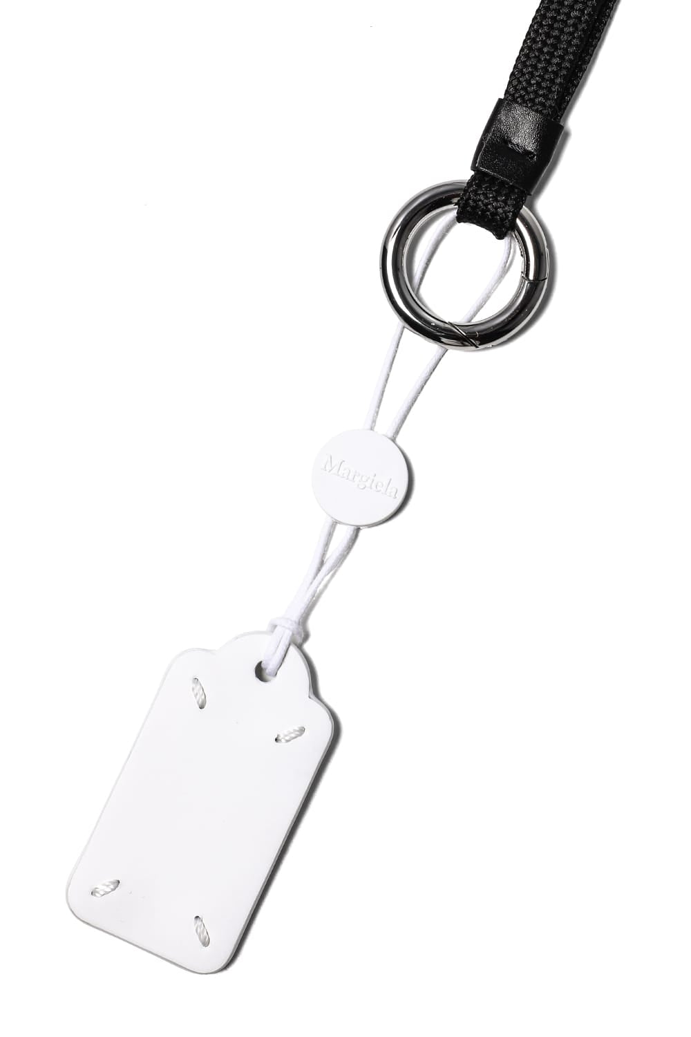 Tag Key Ring With Lace White