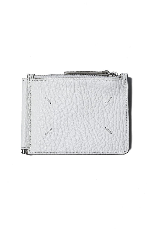 Wallet Slim 2 Pincer GRAINY LEATHER  White