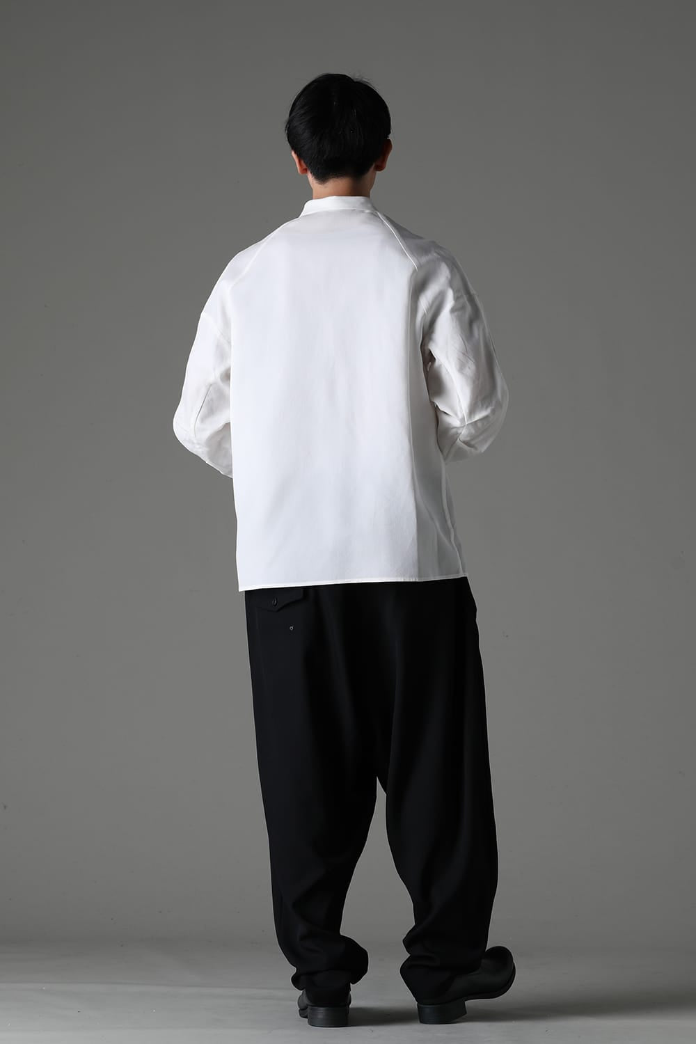 シャツ ルーズフィット コットン リネン ホワイト