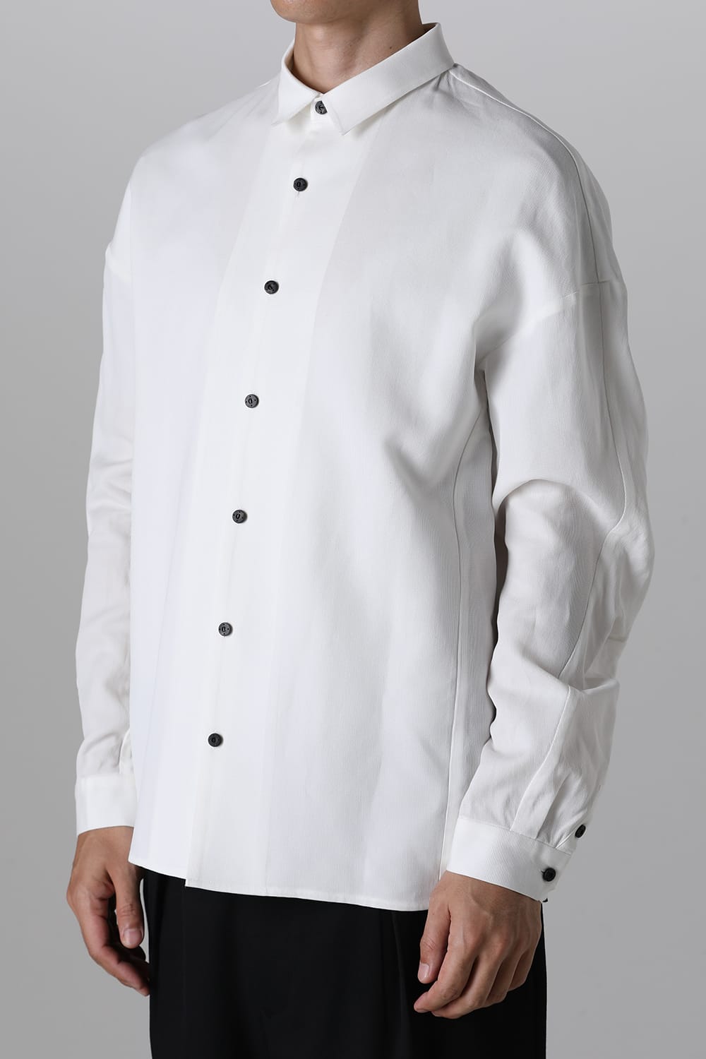 シャツ ルーズフィット コットン リネン ホワイト