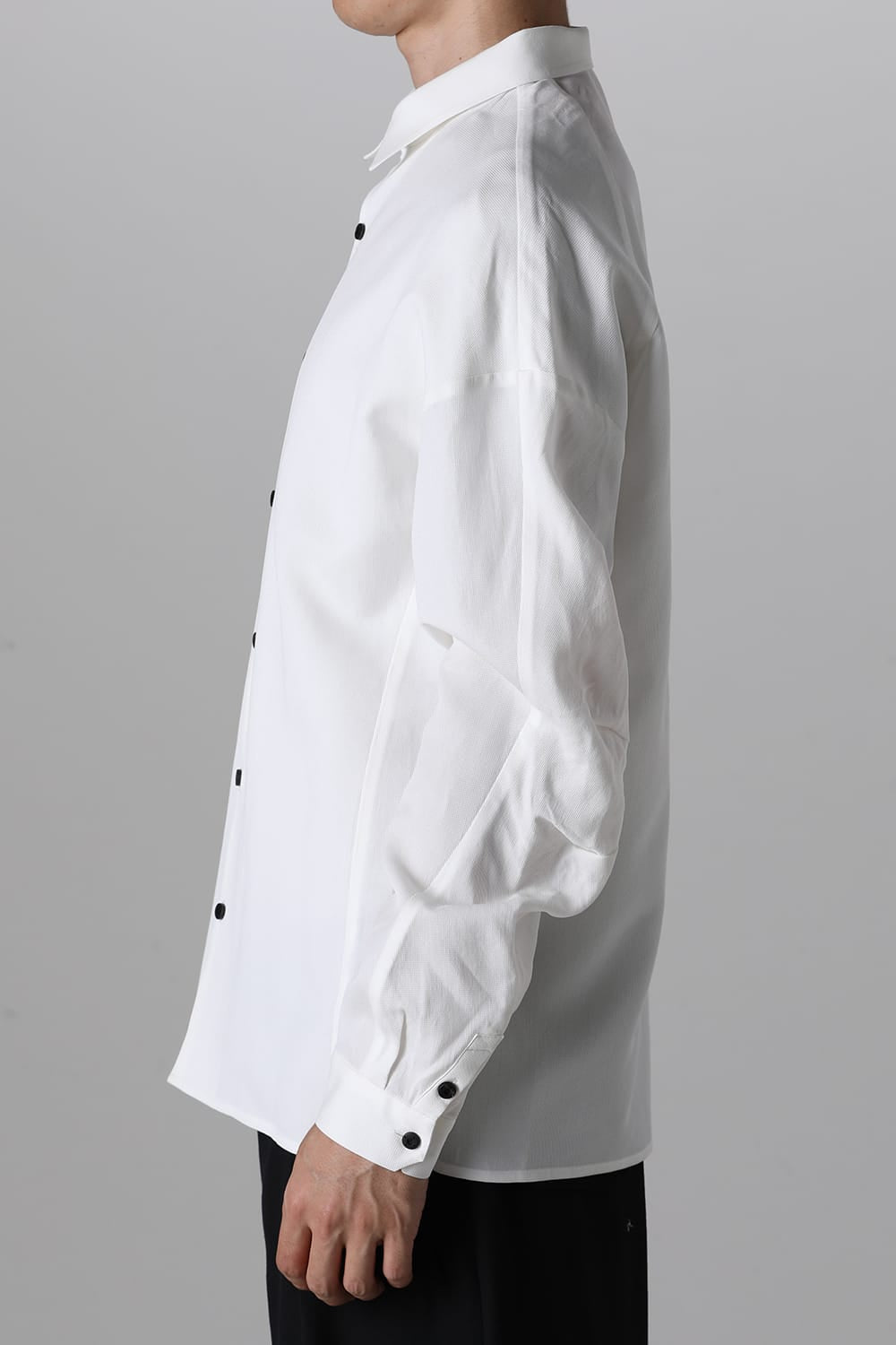 シャツ ルーズフィット コットン リネン ホワイト