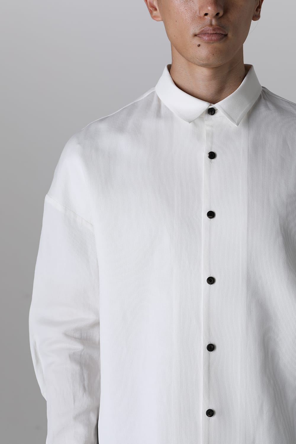 シャツ ルーズフィット コットン リネン ホワイト