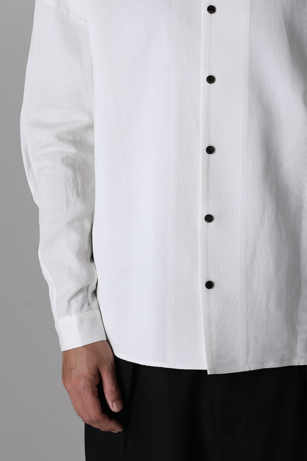 シャツ ルーズフィット コットン リネン ホワイト