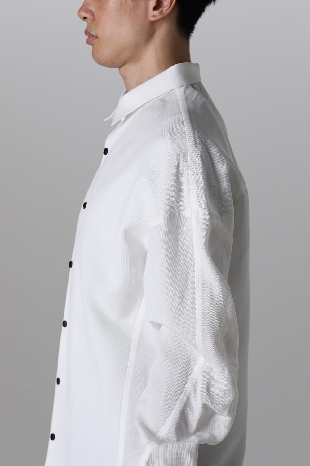 シャツ ルーズフィット コットン リネン ホワイト