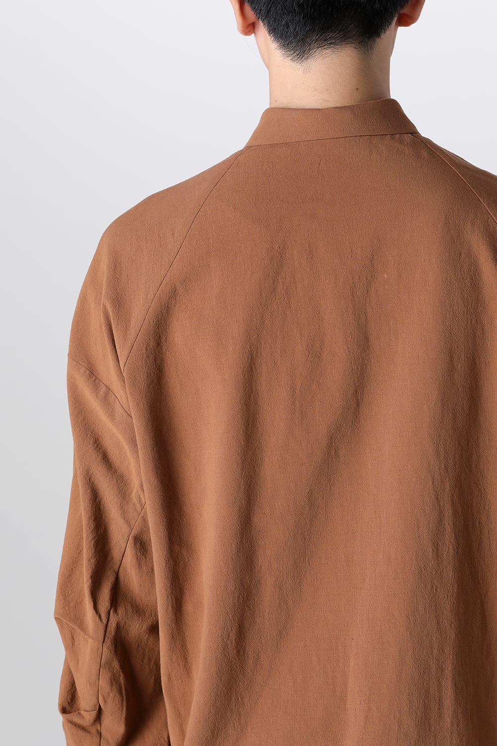 シャツ ルーズフィット コットン リネン ウィスキー