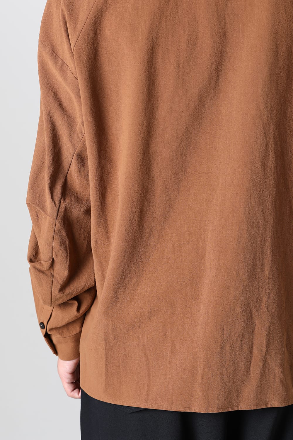 シャツ ルーズフィット コットン リネン ウィスキー