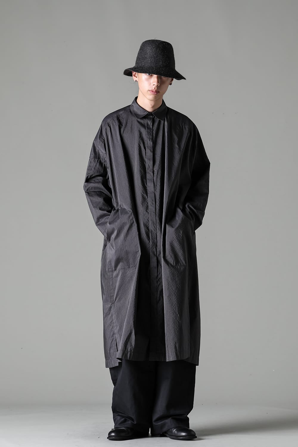 SHIRT#95 Anthracite Ridge Striped Shirting