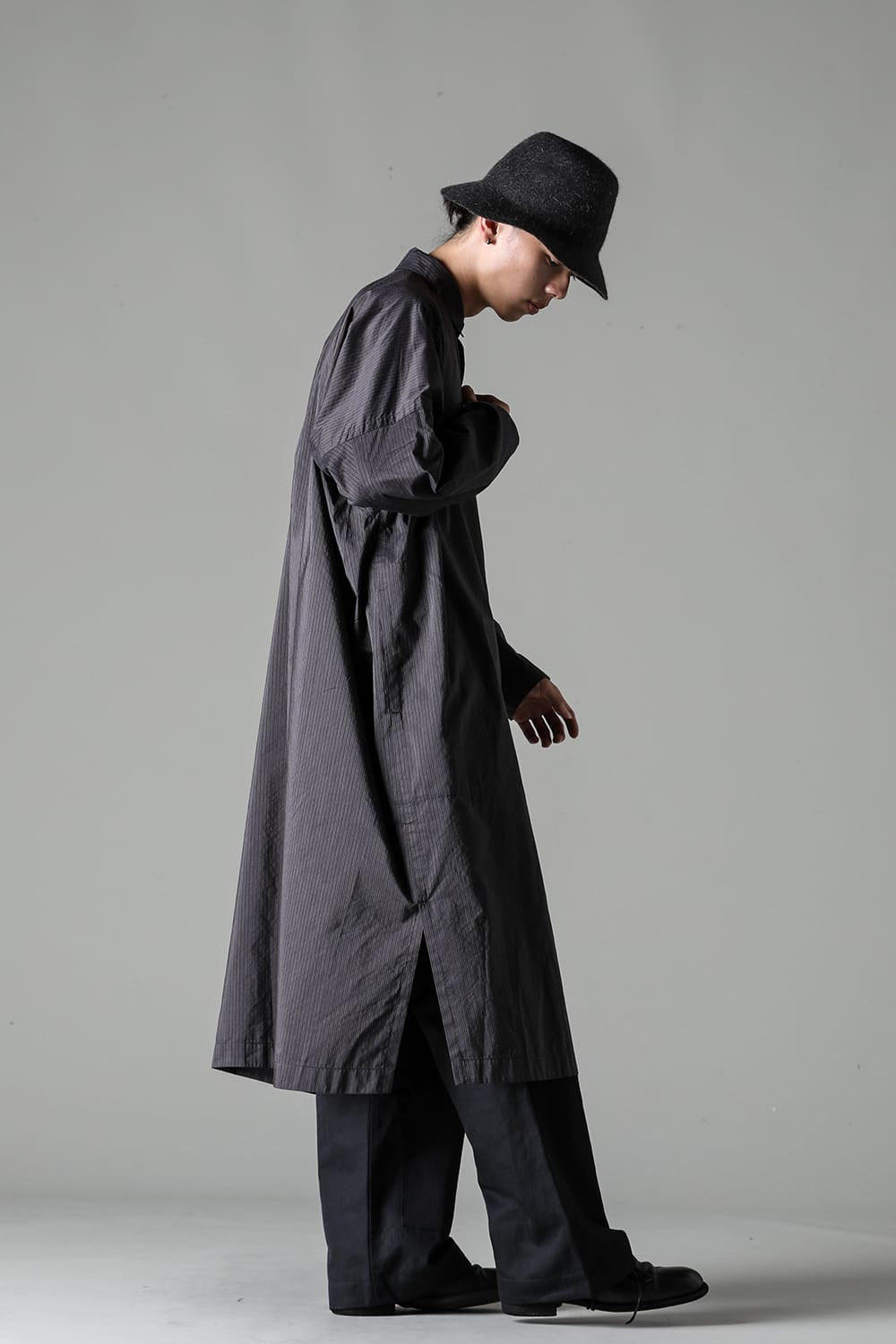 SHIRT#95 Anthracite Ridge Striped Shirting