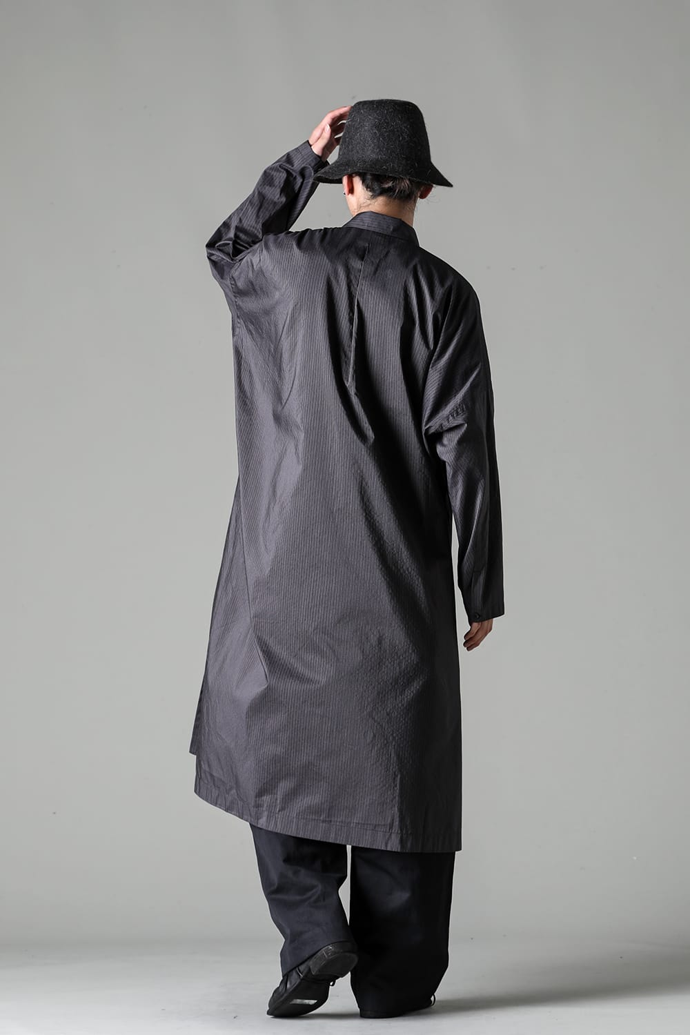 SHIRT#95 Anthracite Ridge Striped Shirting