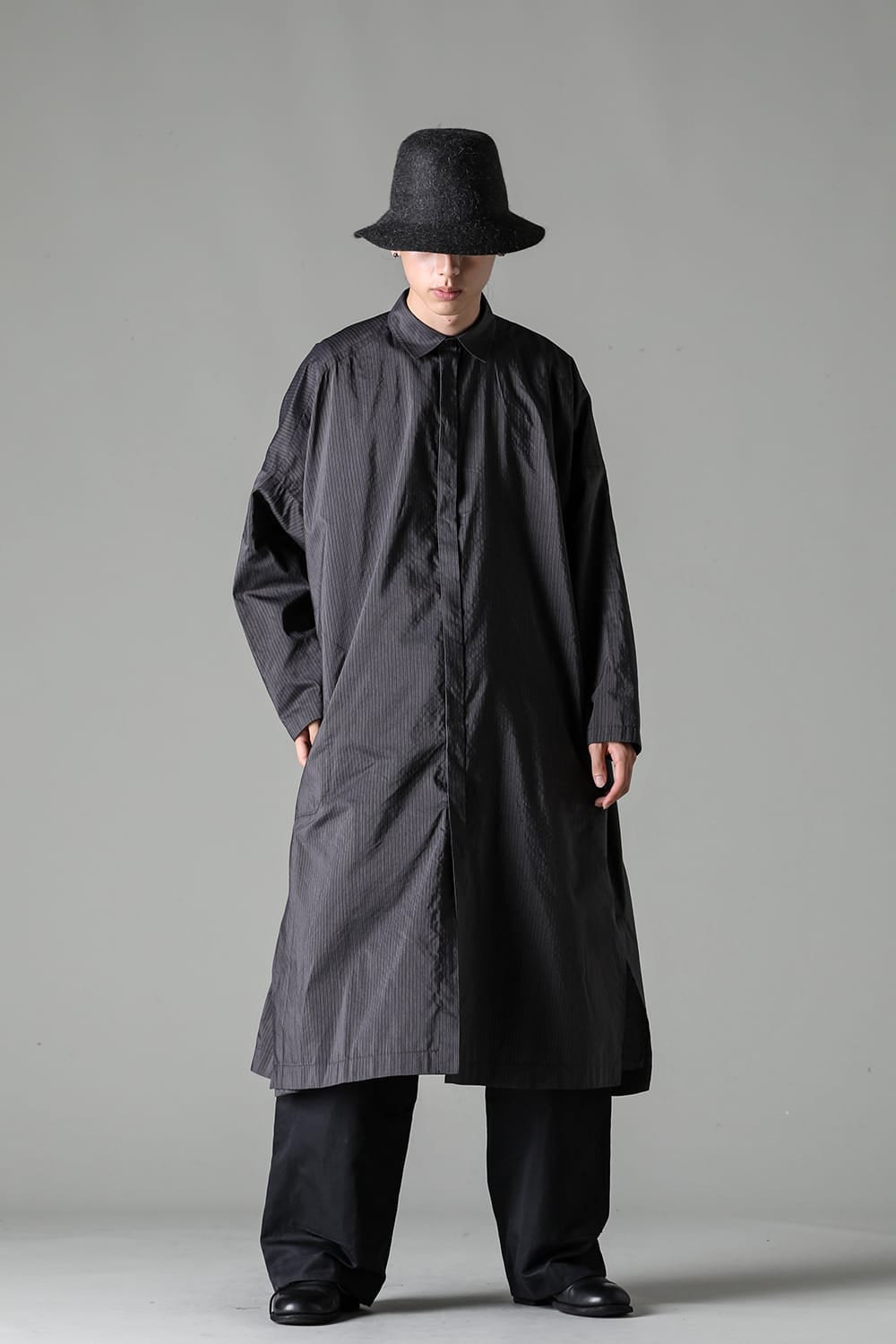 SHIRT#95 Anthracite Ridge Striped Shirting