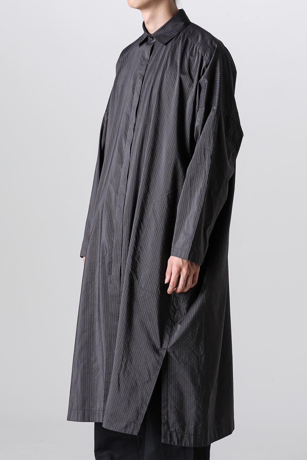 SHIRT#95 Anthracite Ridge Striped Shirting